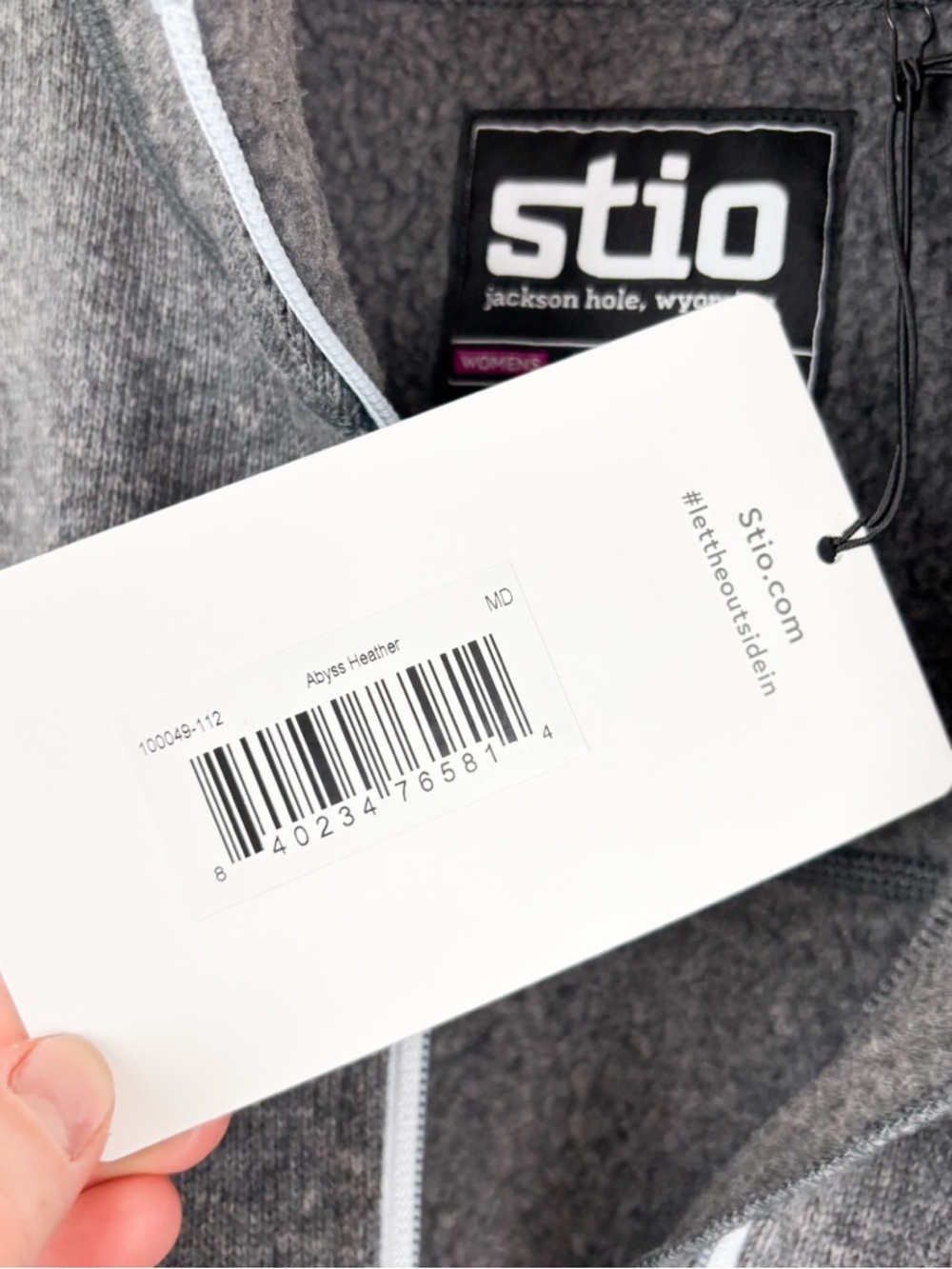NWT Stio Heather Gray Zip Up Fleece Jacket Sz M - Picture 7 of 12